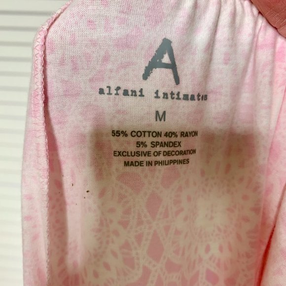 Alfani Intimates Pink Floral Wide Leg Pajama Pants M - Picture 4 of 6